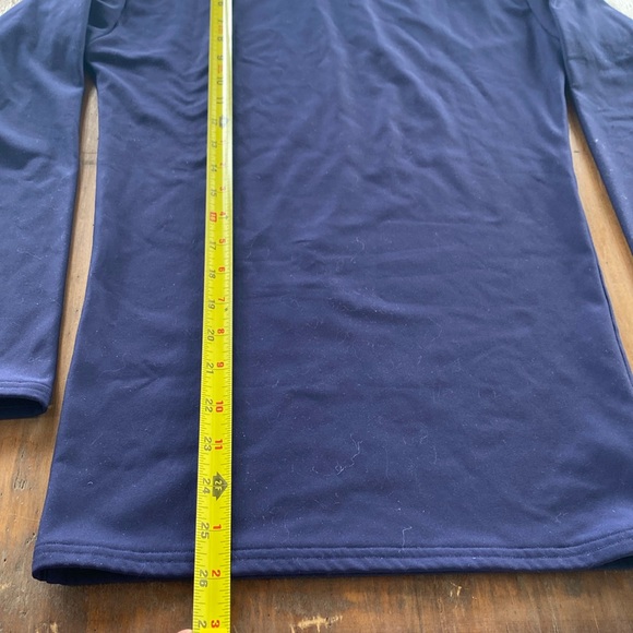 UNDER ARMOUR turtleneck longsleeve Mens Medium Blue Compression Thermal ski - Picture 5 of 7